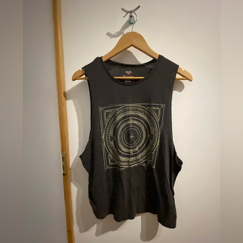 Roxy gray tank top- Large